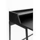 Bureau Giorgio Noir Woody Pupitre Moderne Secrétaire Console en Bois et Métal Noir 60x88x120cm