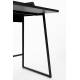 Bureau Giorgio Noir Woody Pupitre Moderne Secrétaire Console en Bois et Métal Noir 60x88x120cm