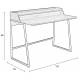 Bureau Giorgio Noir Woody Pupitre Moderne Secrétaire Console en Bois et Métal Noir 60x88x120cm