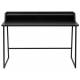 Bureau Giorgio Noir Woody Pupitre Moderne Secrétaire Console en Bois et Métal Noir 60x88x120cm