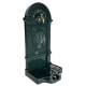 Fontaine à Poser Source en Fonte d'Aluminium Patinée Vert avec Robinet Fonctionnel en Laiton 35x40x83cm