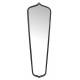 Miroir Vertical Glace Murale Décoration en Métal Patiné Gris Antique et Verre 3,5x25,5x89cm