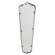 Miroir Vertical Glace Murale Décoration en Métal Patiné Gris Antique et Verre 3,5x25,5x89cm