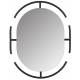 Miroir Emma Zuiver Glace Moderne Décoration Murale en Métal Noir et Verre Trempé 12x56x70cm
