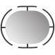 Miroir Emma Zuiver Glace Moderne Décoration Murale en Métal Noir et Verre Trempé 12x56x70cm