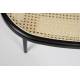 Fauteuil Spike Zuiver Siège de Salon Assise Moderne en Métal Noir et Cannage Rotin Naturel 70x78,6x84,1cm