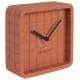 Horloge Cute Béton Terracotta Zuiver Pendule à Poser avec Aiguilles en Aluminium Noir 5,7x15x15cm
