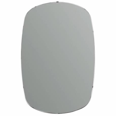 Miroir Hinès Athezza Glace Moderne Décoration Murale en Verre et Bois Noir 1,2x50x76cm