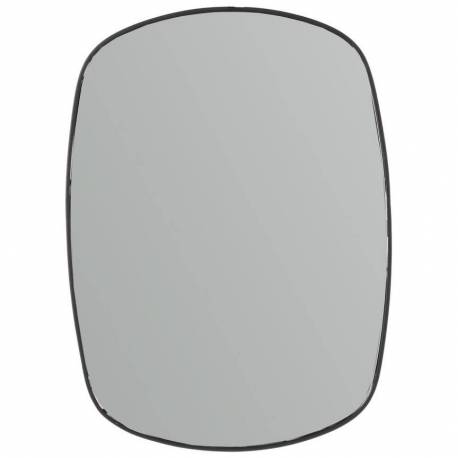 Miroir Hinès Athezza Glace Moderne Décoration Murale en Verre et Métal Noir 1,5x40x55cm