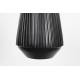 Suspension Grande Noir Sable Woody Luminaire à Suspendre Eclairage en Aluminium Thermolaqué Métal et Tissu Noir 20x20x180cm