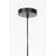 Suspension Grande Noir Sable Woody Luminaire à Suspendre Eclairage en Aluminium Thermolaqué Métal et Tissu Noir 20x20x180cm
