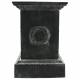 Socle Colonne Pilier Pour Vasque Jardinière Décoration Extérieure Intérieure de Château en Fonte Patinée Grise 44x44x63cm