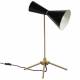 Lampe de Bureau François Signature Lampe Trépied Luminaire à Poser Bicolore Métal 31x40x70cm