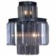 Applique Verre Métal Gris Fulgurant Signature Suspension Luminaire à Pampille 35x35x42cm