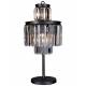 Lampe de Table Verre Métal Gris Fulgurant Signature Luminaire à Poser Pampille 8 lampes 38x38x81cm