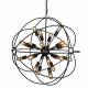 Suspension Spoutnik Signature Lustre XXL Métal Gris 20 Douilles 100x100x100cm