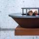 Braséro C-Cook Actuel Acier Corten Plancha à Bois Barbecue Mobile Personnalisable 82,5x82,5x107,6cm