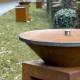 Braséro C-Cook Actuel Acier Corten Plancha à Bois Barbecue Mobile Personnalisable 82,5x82,5x107,6cm