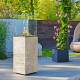 Chauffage Extérieur Néocube-O Actuel Patio Acier et Verre Cheminée Gaz Braséro Terrasse 42,8x42,8x143,1cm