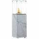 Chauffage Extérieur Néocube-O Actuel Patio Acier et Verre Cheminée Gaz Braséro Terrasse 42,8x42,8x143,1cm