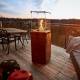 Chauffage Extérieur Néocube-O Actuel Patio Acier et Verre Cheminée Gaz Braséro Terrasse 42,8x42,8x143,1cm