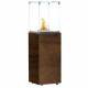 Chauffage Extérieur Néocube-O Actuel Patio Acier et Verre Cheminée Gaz Braséro Terrasse 42,8x42,8x143,1cm