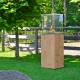 Chauffage Extérieur Néocube-O Actuel Patio Acier et Verre Cheminée Gaz Braséro Terrasse 42,8x42,8x143,1cm