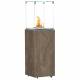 Chauffage Extérieur Néocube-O Actuel Patio Acier et Verre Cheminée Gaz Braséro Terrasse 42,8x42,8x143,1cm
