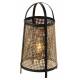 Lampe de Sol Caire Athezza Luminaire Moderne Eclairage en Métal Noir et Gold 33x33x59cm