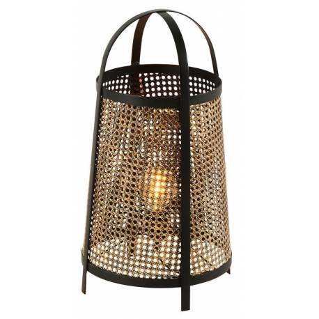 Lampe de Sol Caire Athezza Luminaire Moderne Eclairage en Métal Noir et Gold 33x33x59cm