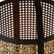 Lampe de Sol Caire Athezza Luminaire Moderne Eclairage en Métal Noir et Gold 37,5x37,5x69,5cm