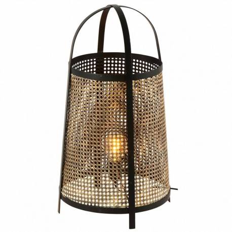 Lampe de Sol Caire Athezza Luminaire Moderne Eclairage en Métal Noir et Gold 37,5x37,5x69,5cm