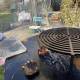 Grille de Cuisson Barbecue Ronde Plancha de Cuisson Acier 2 Tailles