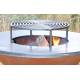 Grille de Cuisson Barbecue Ronde Plancha de Cuisson Acier 2 Tailles