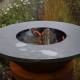 Plancha Rondo Ø82.5cm Acier Corten Brasero Barbecue Rond à Bois Personnalisable 82,5x82,5x106,2cm