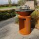 Plancha Rondo Ø82.5cm Acier Corten Brasero Barbecue Rond à Bois Personnalisable 82,5x82,5x106,2cm