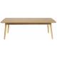 Table Basse Fabio Naturel Woody Table d'Appoint Rectangulaire Console de Salon en Bois de Chêne Naturel 40x60x120cm