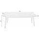Table Basse Fabio Naturel Woody Table d'Appoint Rectangulaire Console de Salon en Bois de Chêne Naturel 40x60x120cm