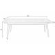 Table Basse Fabio Noir Woody Table d'Appoint Rectangulaire Console de Salon en Bois de Frêne Noir 40x60x120cm