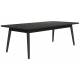 Table Basse Fabio Noir Woody Table d'Appoint Rectangulaire Console de Salon en Bois de Frêne Noir 40x60x120cm