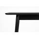 Table Basse Fabio Noir Woody Table d'Appoint Rectangulaire Console de Salon en Bois de Frêne Noir 40x60x120cm