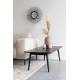 Table Basse Fabio Noir Woody Table d'Appoint Rectangulaire Console de Salon en Bois de Frêne Noir 40x60x120cm