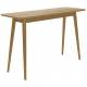 Console Fabio Naturel Woody Table d'Appoint Meuble de Rangement en Bois de Chêne Naturel 40x75x120cm