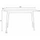 Console Fabio Noire Woody Table d'Appoint Meuble de Rangement en Bois de Frêne Noire 40x75x120cm