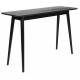 Console Fabio Noire Woody Table d'Appoint Meuble de Rangement en Bois de Frêne Noire 40x75x120cm