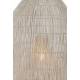 Suspension Myndi Crème Athezza Luminaire Eclairage en Métal et Rotin Crème 43x43x76cm