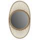 Miroir Ovale Moon Athezza Glace Ovale Décoration Murale Style Bohème en Verre et Bambou Couleur Naturelle 2,5x48x82cm