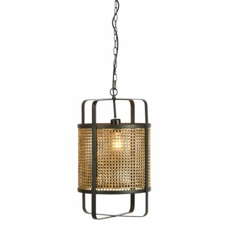 Suspension Caire Athezza Luminaire Moderne Eclairage en Métal Noir et Gold 30x30x52cm