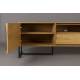 Meuble TV Class Dutchbone Meuble de Rangement Design Industriel Vintage en Acier et Bois Plaqué Chêne Naturel 45x60x180cm