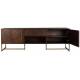 Meuble TV Class Dutchbone Meuble de Rangement Design Industriel Vintage en Acier et Bois Plaqué Acacia Noyer 45x60x180cm